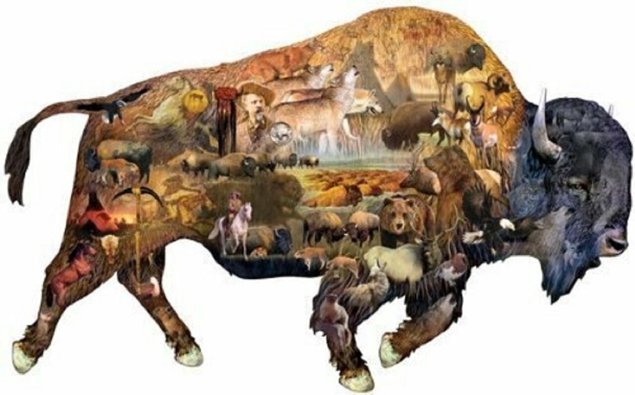 Sunsout Prairie Dweller 1000 pc Special Shape Jigsaw Puzzle 95496